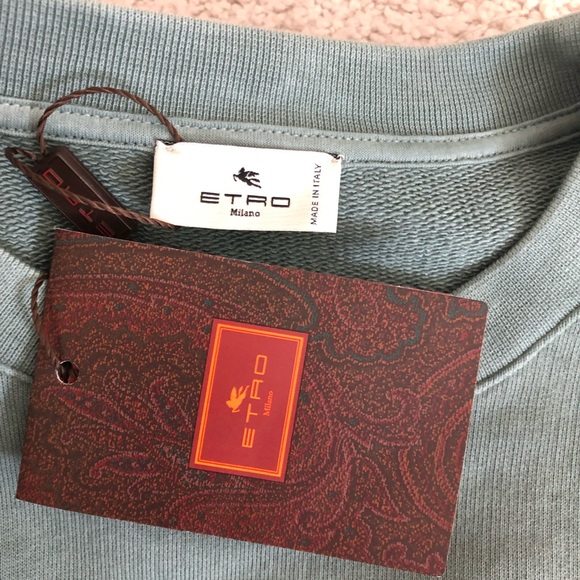 Etro unisex Degrade diy tie oversized Etro Milano 1968 sweatshirt yellow sage - Picture 10 of 13